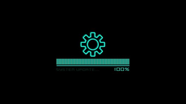 System update animation featuring updating, software update and smooth digital update visuals.
