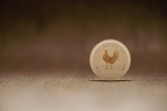 2005 Australian Lunar Rooster 1 oz Silver Dollar Coin