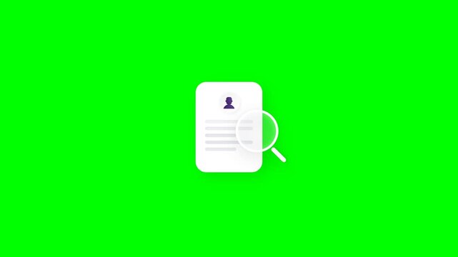 Chroma key green screen 3D white claymorphism cv document scanning loop