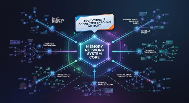 Memory Network System Core With Connected Policy Encoding And Reinforcement Learning