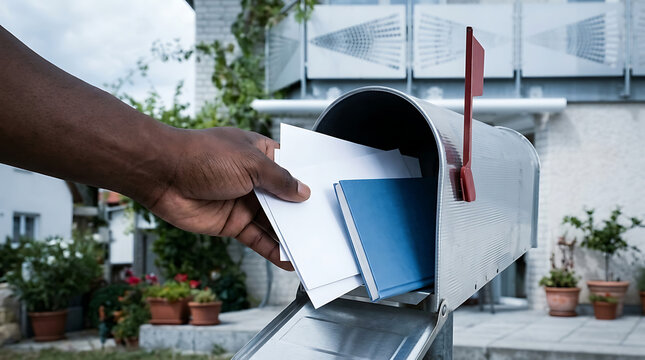 Delivering mail and letters into a residential mailbox
