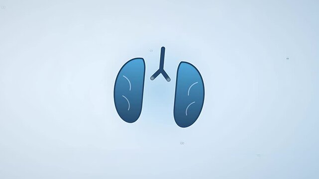 Internal lung system animation showing deep breathing airflow energy pulses and molecular movement in light airy environment
