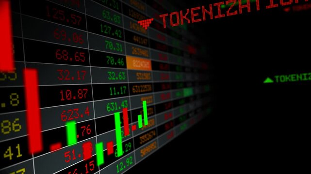 Tokenization Concept: 3D Stock Market Data and Asset Encryption