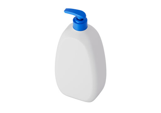 blank shampoo lotion dispenser packaging 3d render, transparent background