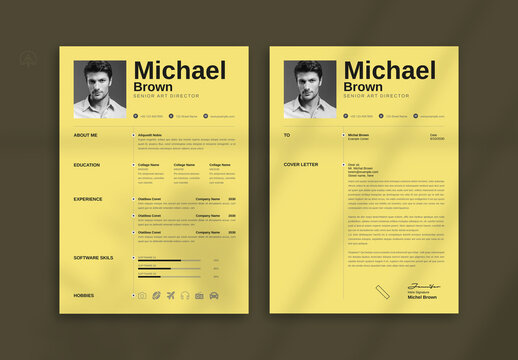 Minimal Professional Resume Design Template