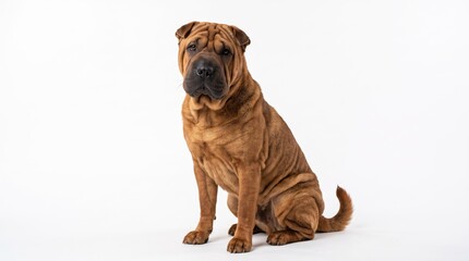 Obraz premium brown shar pei dog