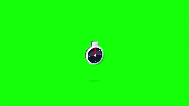 Floating magnetic compass 3d icon modern minimalist navigation element for travel app interface and map exploration ui on green screen chroma key background