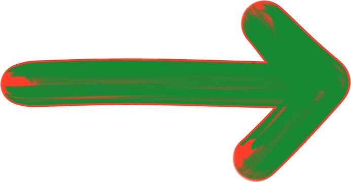 Hand Drawn Doodle Arrow Clipart Isolated on Transparent Background