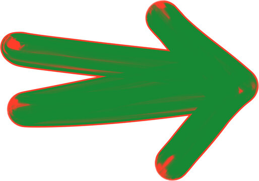 Hand Drawn Doodle Arrow Clipart Isolated on Transparent Background