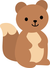 Fototapeta premium woodland squirrel animal vector icon shape