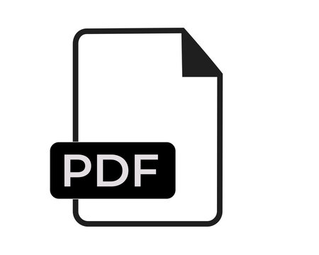 PDF File Format Icon Document File Symbol Transparent Background