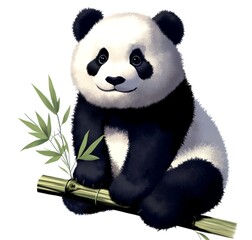 panda bear with bamboo © mohd