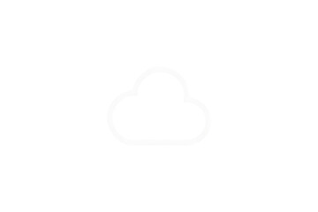 Fototapeta premium Simple White Cloud Outline Icon