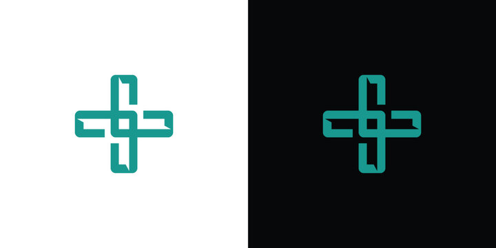 Modern and unique cross plus logo design