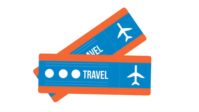 Travel Tickets and Boarding Passes for Airplane Journey