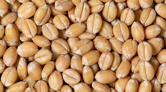 Golden wheat grains macro background