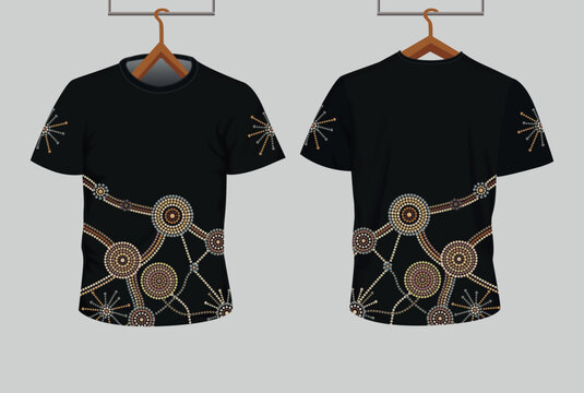 Aboriginal Inspired Dot Artwork for T-Shirt Design