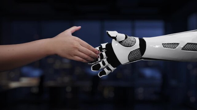 This image showcases advanced technology with robotic hands interacting with copyright and intellectual property symbols, highlighting digital rights management concepts. Synapse