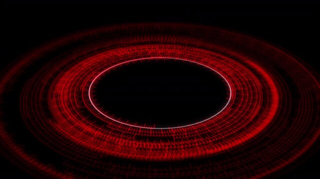 3D Circle Geometric Patterns X60 Degrees S Red Animation Loop