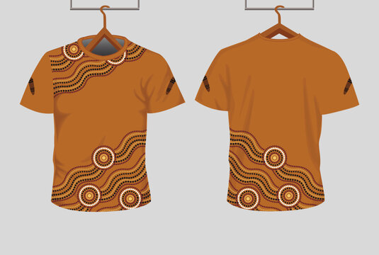 Aboriginal Inspired Decorative Dot Art  T-Shirt Illustration