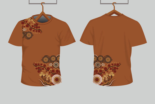 Aboriginal Floral Dot Pattern T-Shirt