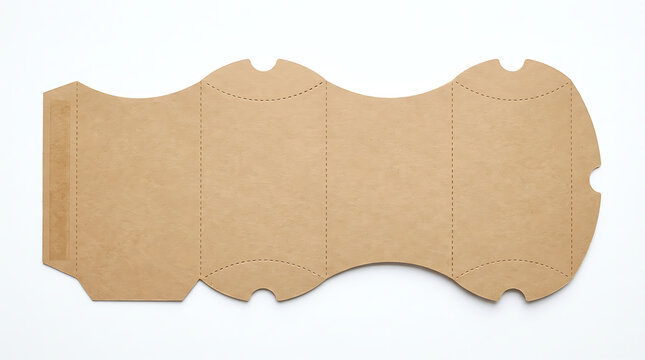 Clean beige cardboard mockup template for product packaging design