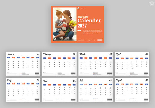 Calendar 2027 Layout