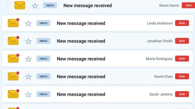 New Message Received Notification Animation