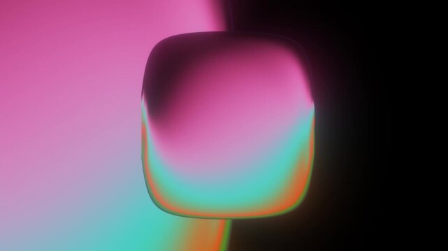 Abstract Grainy Liquid Gradient Motion Background Loop with Glowing Green Orange Pink Color Blend