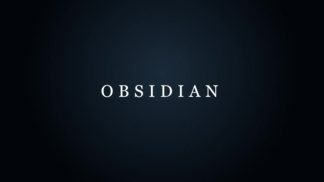 Obsidian Text Title Card on Dark Background
