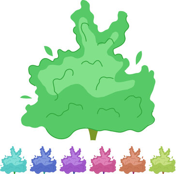 park garden shrub cartoon. grass tree, green leaf, fence leaves park garden shrub sign vector