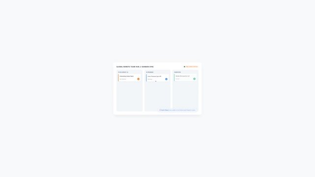 Digital Kanban Board Interface Showing Task Management Workflow