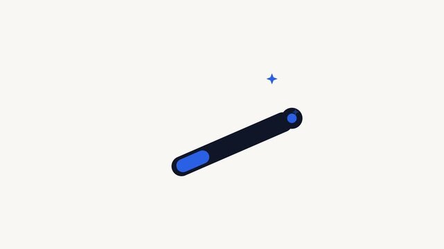 Minimalist Magic Wand Icon with Sparkle for Creative Design and Digital Editing Tools Vector Illustration