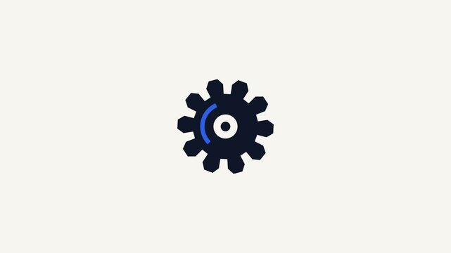 Digital gear icon with an active loading indicator, signifying ongoing system processes, configuration adjustments, or essential data synchronization for modern technological interfaces