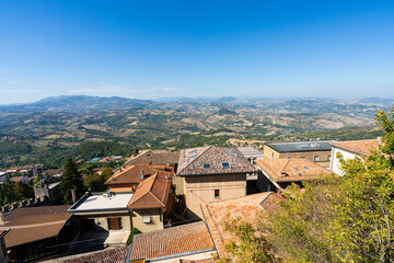 Obraz premium Panoramic view from San Marino city