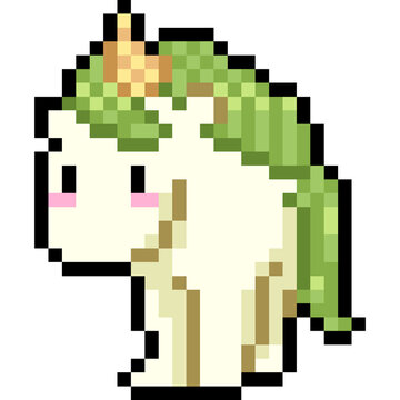 pixel art of unicorn
