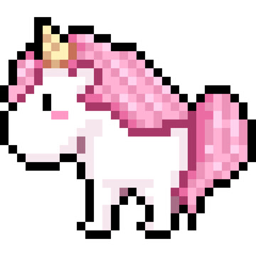 pixel art of unicorn