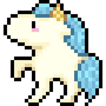 pixel art of unicorn