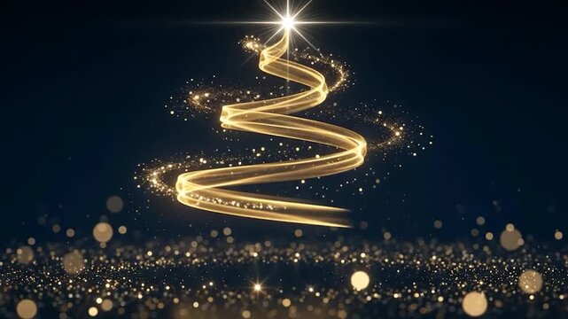 Abstract glowing christmas tree