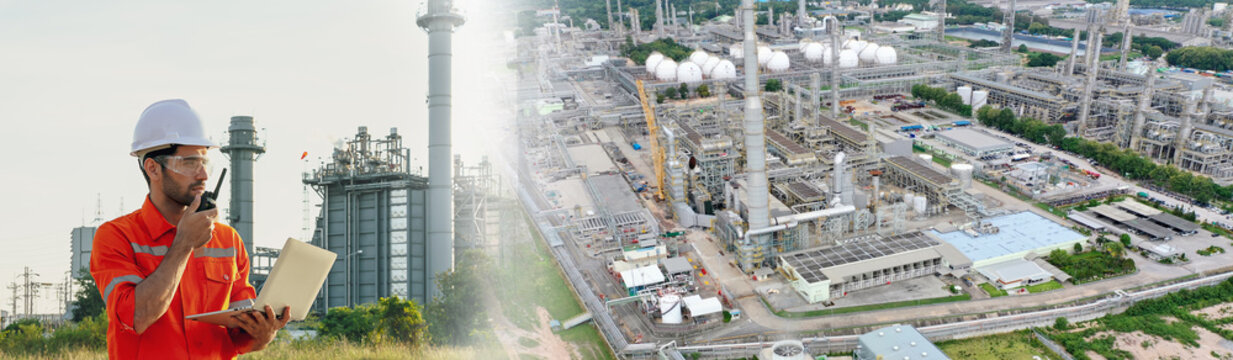 Refinery Infrastructure Featuring IoT Sensors for Methane Leak Detection and Monitoring. Sustainable Transition: Traditional Oil Refinery Integrating New Carbon Capture Unit. Wastewater Treatment.