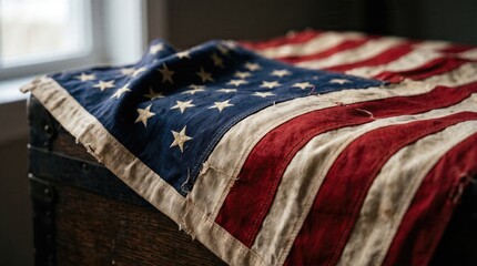 Fototapeta premium Honoring american heroes a solemn reflection on veteran's day and the sacrifices made for freedom