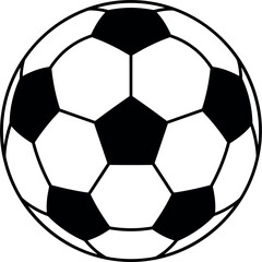 Fototapeta premium Soccer Ball Classic Football Leather Pattern Line Art Vector Illustration
