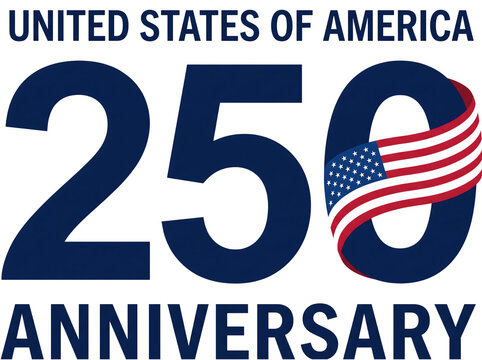 Celebrating 250 years of american independence a commemorative logo honoring the semiquincentennial anniversary of the united states of america's founding principles