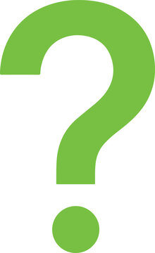 Minimalist black question mark icon on white background with information question uncertainty