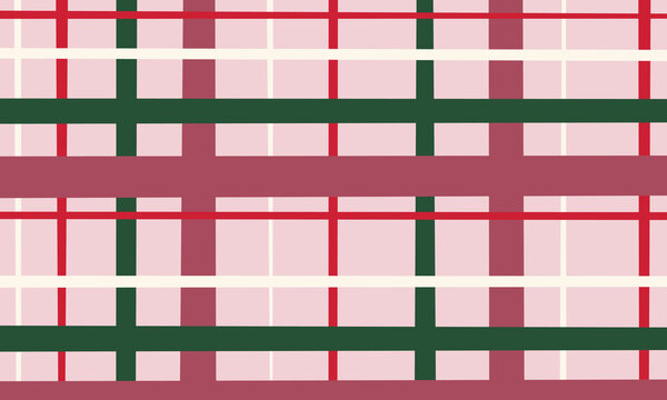 Pink green red tartan plaid pattern fabric texture seamless design for textile and decor