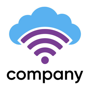 Cloud WiFi Logo Design for Wireless Network Solutions