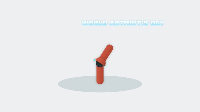 Arthritis Awareness Concept with Stiff Human Joint Illustration