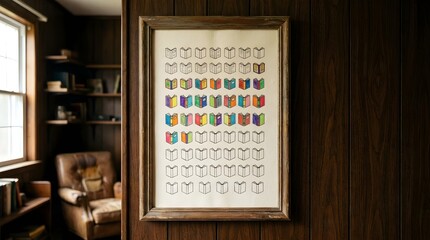 Obraz premium Reading Challenge Chart With Book Icons