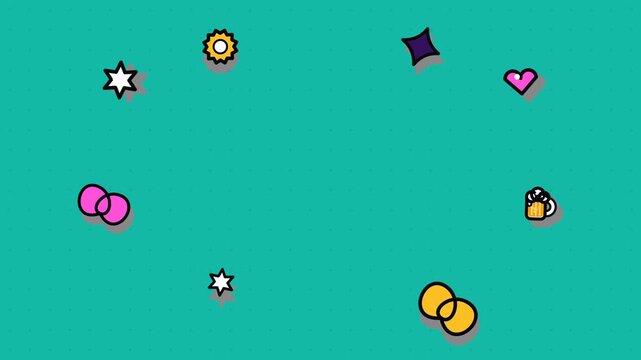 Animated Fest Over text motion graphic on teal