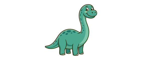 Cute cartoon dinosaur isolated on transparent background © cokroa